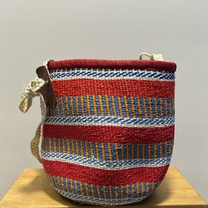 African Vibrant  Multicolor Striped Crossbody Bag